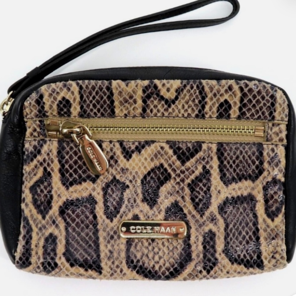 Cole Haan Python Zipped Wristlet